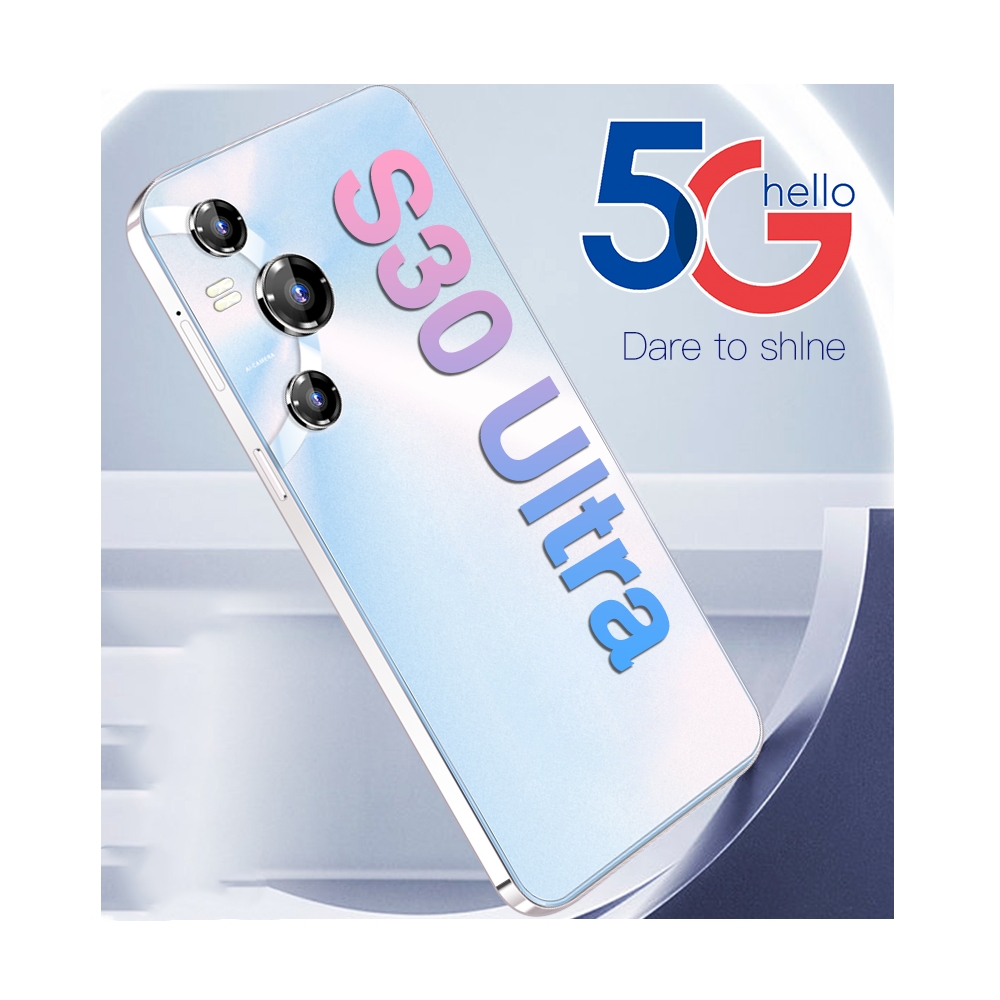 Best selling 16GB+1TB Android 13 Mobile phone 7.3 Inch S30 Ultra 5g smartphone NETWORK Full Display 3g&4g smartphone